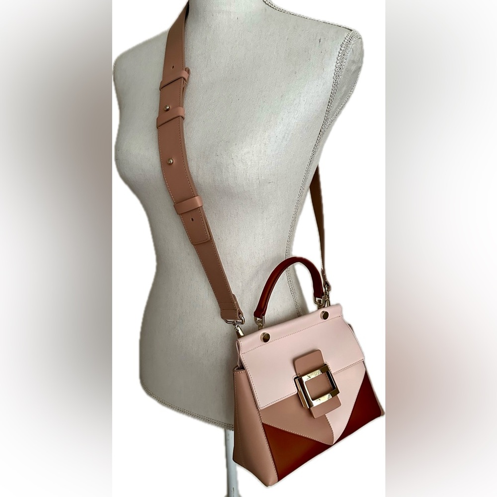 Roger Vivier Pink Block Patterned Crossbody NWOT Retail $2820